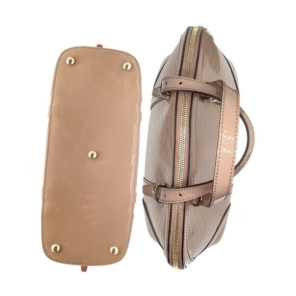 Gucci Nice Microguccissima Patent Leather Small Top Handle Bag in Dusty Rose - Picture 4 of 8